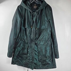 Pendleton Women's Lined Hooded Anorak Jacket Green XL Water‎ Resistant